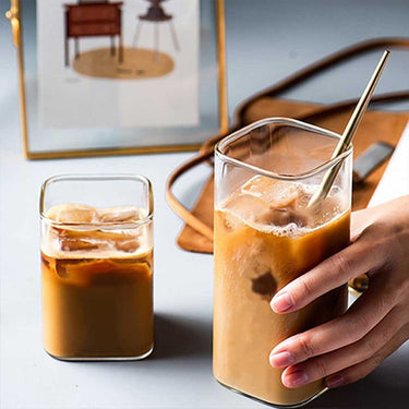 Square Simple Glass Cup - Transparent - Casatrail.com